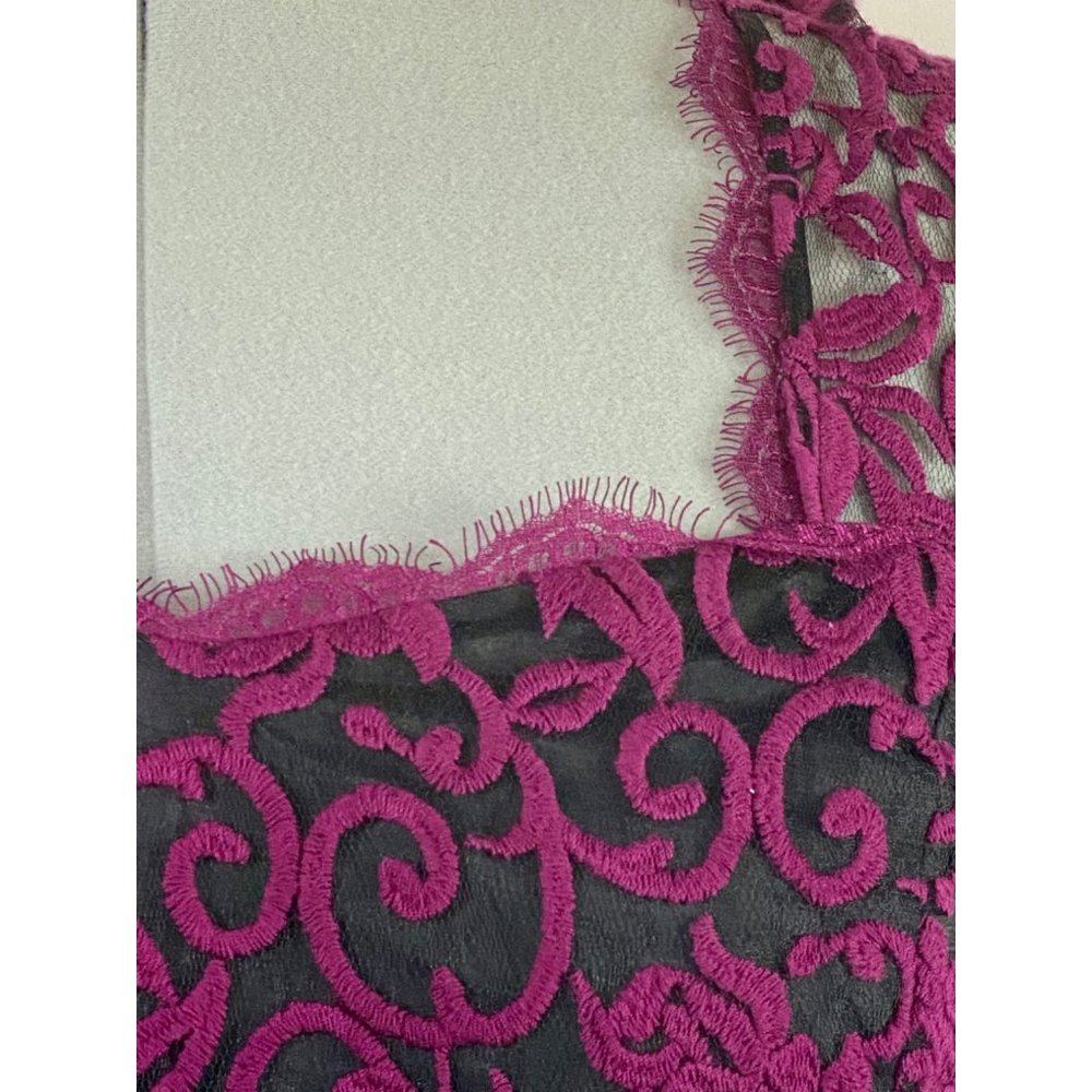 Adrianna Papell Mulberry Lace Sheath Dress Size 18w View 3
